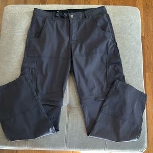 Men’s Prana Zion convertible zip-off pant, size Med (34)/ Length 32